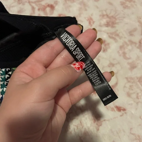 Multicolor zip front racerback sports bra 32C - Picture 3 of 4